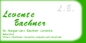 levente bachner business card